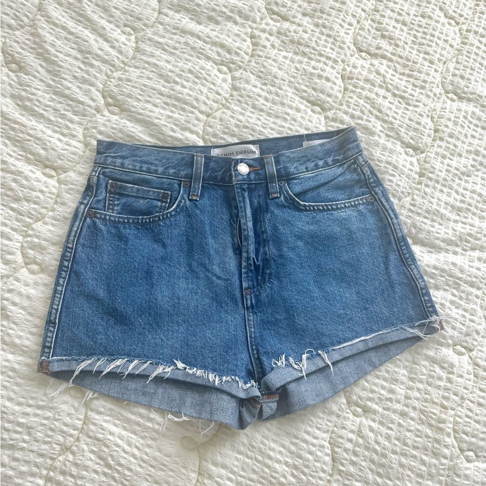 Aritzia Farrah cheeky high-rise denim shorts